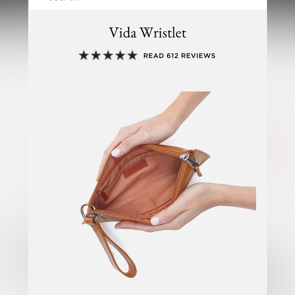 HOBO Vida clutch in Stone. Real leather. - Picture 7 of 8